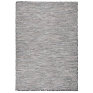 vidaXL Tapis à tissage plat d'extérieur 160x230 cm Marron et bleu