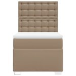 vidaXL Sommier à lattes de lit avec matelas Cappuccino 80x200 cm