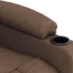 vidaXL Fauteuil inclinable électrique Marron Tissu