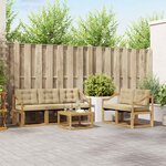 vidaXL Ensemble de canapés d'extérieur 6 pc Blanc et Beige