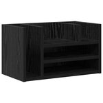 vidaXL Organisateur de bureau chêne noir 44.5x24x25 cm bois reconstitué