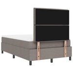 vidaXL Lit à ressorts avec matelas Taupe 120 x 200 cm tissu