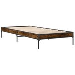 vidaXL Cadre de lit sans matelas chêne fumé 100x200 cm