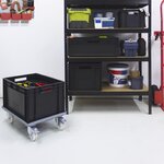Pack and Move - Lot 4 Bacs Gerbables - Charge 20 kg - 40 x 30 x 22 cm - Stockage  Rangement  Outils  Bricolage - Résistant - Réutilisable - 20L