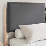 vidaXL Cadre de lit avec tête de lit rembourrée Gris foncé