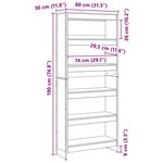 vidaXL Bibliothèque 2 Pièces Sonoma 80 x 30 x 155 cm Bois d'ingénierie