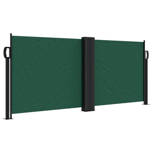 vidaXL Auvent latéral rétractable vert foncé 100x600 cm