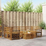 vidaXL Ensemble de canapés d'extérieur 7 pc Naturel