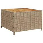 vidaXL Canapé de jardin avec table et coussins en forme de L beige