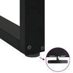 vidaXL Pieds de table à manger en U 3 pièces Noir 70 x (72-73) cm Acier