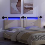 vidaXL Tête de lit suspendue Crème Tissu