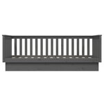 vidaXL Lit de jour sans matelas gris 100x200 cm bois de pin massif