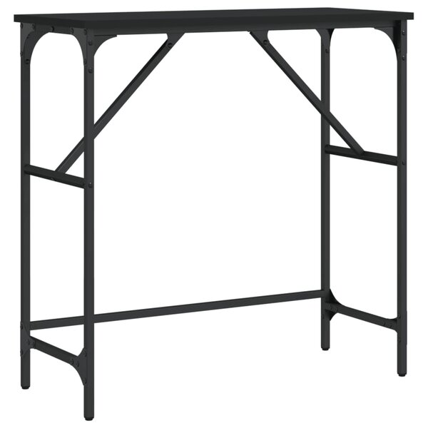 vidaXL Table console noir 75x32x75 cm bois d'ingénierie