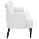 vidaXL Banc avec dossier blanc 112x65 5x75 cm similicuir