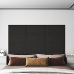 vidaXL Panneaux muraux 12 Pièces Noir 60x30 cm Velours 2 16 m²