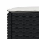vidaXL Salon de jardin 7 Pièces avec coussins noir résine tressée