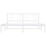 vidaXL Cadre de lit métal sans matelas et tête de lit blanc 193x203 cm