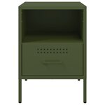 vidaXL Tables de chevet 2 Pièces vert olive 36x39x50 5 cm