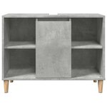 vidaXL Ensemble de meubles de salle de bain 3 Pièces gris béton