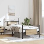 vidaXL Cadre de lit sans matelas chêne sonoma 90x190 cm