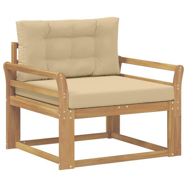 vidaXL Sofa de milieu extérieur Polyester Blanc