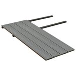 vidaXL Panneaux de terrasse et accessoires WPC Marron/gris 10 m² 4 m