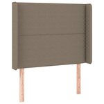 vidaXL Sommier à lattes de lit matelas LED Taupe 90x190 cm Tissu