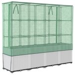 vidaXL Jardinière surélevée avec housse aspect rotin 160x40x153 cm