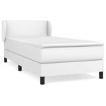 vidaXL Sommier à lattes de lit avec matelas Blanc 80x200 cm Similicuir