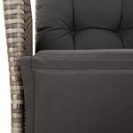 vidaXL Ensemble à manger de jardin 9 Pièces coussins gris résine tressée