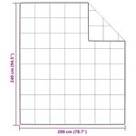 vidaXL Duvet d'hiver Blanc 200 x 240 cm Polyester Pêche 105gsm