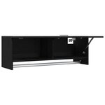 vidaXL Armoire avec stockage Noir 100 x 32.5 x 35 cm Bois d'ingénierie