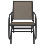 vidaXL Chaise oscillante de jardin marron 61x76x87 cm textilène/acier