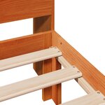 vidaXL Lit bibliothèque sans matelas cire marron 100x200 cm pin massif