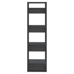 vidaXL Bibliothèque/Séparateur de pièce Gris 41x35x125 cm Pin solide