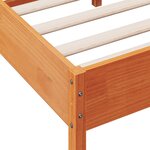 vidaXL Cadre de lit sans matelas cire marron 100x200cm bois pin massif