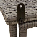 VidaXL Table de jardin pliante gris 90 x 51 x 75 cm polyrotin