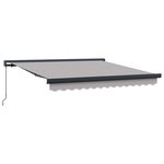 vidaXL Auvent Rétractable Gris clair 300 x 250 cm Tissu et Métal