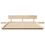 vidaXL Cadre de lit avec tables de nuit 140x200cm Bois massif