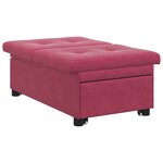 vidaXL Canapé-lit Rouge bordeaux 67 x 194 x 38 cm Velours