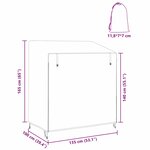 vidaXL Housse pour balancelle d'extérieur 135 x 100 x 165 cm