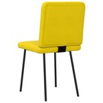 vidaXL Chaises à manger lot de 2 Jaune Velours