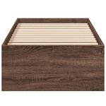vidaXL Cadre de lit sans matelas chêne marron 75x190cm bois ingénierie