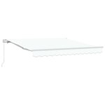 vidaXL Auvent Rétractable Blanc 350 x 250 cm Polyester et Aluminium