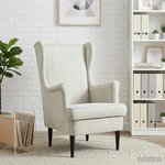vidaXL Fauteuil Crème Velours