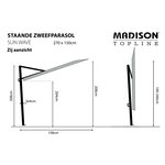 Madison Parasol de balcon Sun Wave 270x150 cm Rouge brique