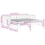 vidaXL Lit de jour avec gigogne et matelas rose 90x200 cm velours