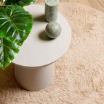 vidaXL Tapis shaggy à poils longs NAVARRA beige 160x160 cm polyester
