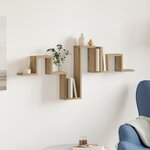 vidaXL Étagère murale en chêne artisan de 104 5x10x43 cm en bois d'ingénierie
