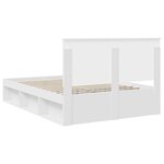 vidaXL Cadre de lit Blanc 140 x 190 cm Bois de pin massif